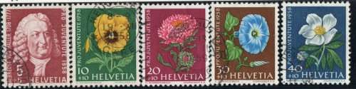 Switzerland 1958 Pro Juventute set of 5 very fine used. SG J172-J176. Cat £10,35 (2013)