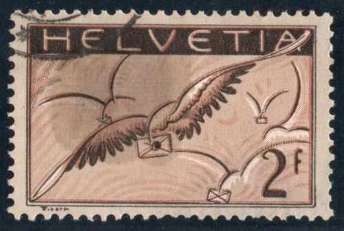 Switzerland 1923 Air 2F good used (oil stain from cancel). SG 328a. Cat £14,50 (2013)