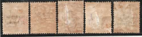 Austria 1919 Austrian Territories Acquired by Italy part set of 5 mounted mint. Cat £10,50 (2013)