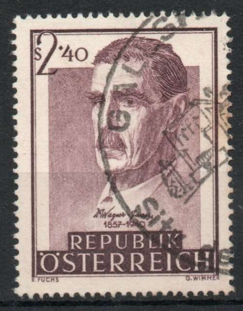 Austria 1957 Birth Centenary of Wagner von Jauregg (psychiatrist) 2s40 vfu. SG 1289. Cat £4,25(2013)