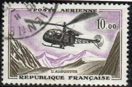 France 1960 Air 10fr very fine used. SG 1460. Cat £3,25 (2015)