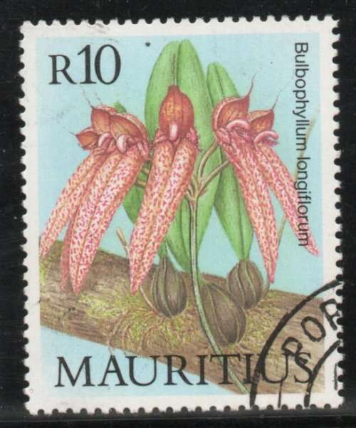 Mauritius 1986 Orchids R10 very fine used. SG 736. Cat £5,50 (2013)