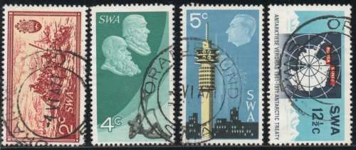 South West Africa 1971 10th Anniv of RSA Republic set of 4 vfu. SACC 240-243. Cat R189 (2023-25)