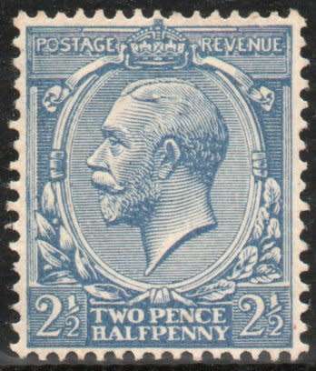 Great Britain 1924 KGV Definitive 2½d blue lightly mounted mint. SG 422. Cat £5 (2023-25)