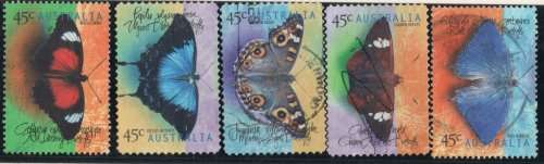 Australia 1998 Butterflies set of 5 very fine used. SG 1815-1819. CAT £5 (2013)