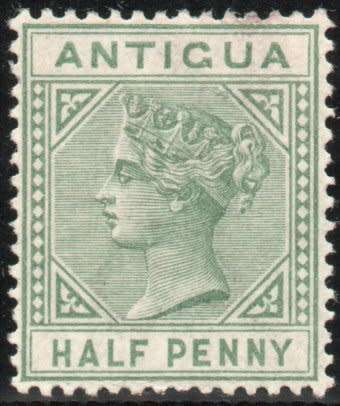 Antigua 1882 QV ½d dull green unmounted mint. SG 21. Cat £6,50 (2022)