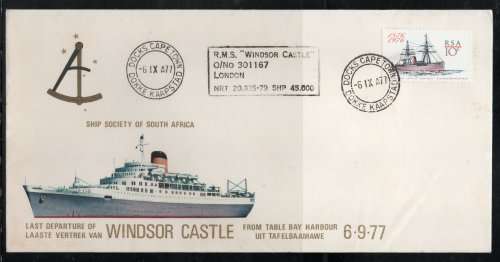 South Africa 1995-77 Last Voyages Mail Ships Commemorative covers x 5.