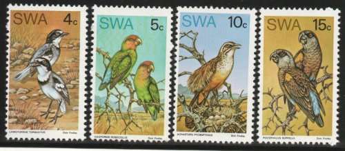 South West Africa 1974 Rare Birds set of 4 unmounted mint. SACC 269-272. Cat R350 (2023-25)