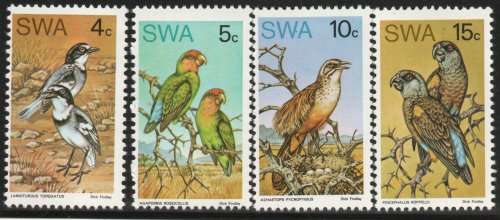 South West Africa 1974 Rare Birds set of 4 unmounted mint. SACC 269-272. Cat R350 (2023-25)