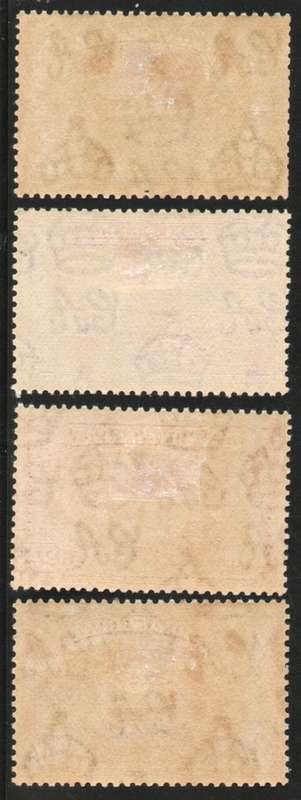 Montserrat 1938 KGVI Defin part set of 4 perf 13 mounted mint. SG 101,102,104,108. Cat £69 (2022)