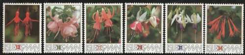 Isle of Man 1988 50th Fushia Society Anniv set of 6 unmounted mint. SG 390-95. Cat £4,50 (2013)