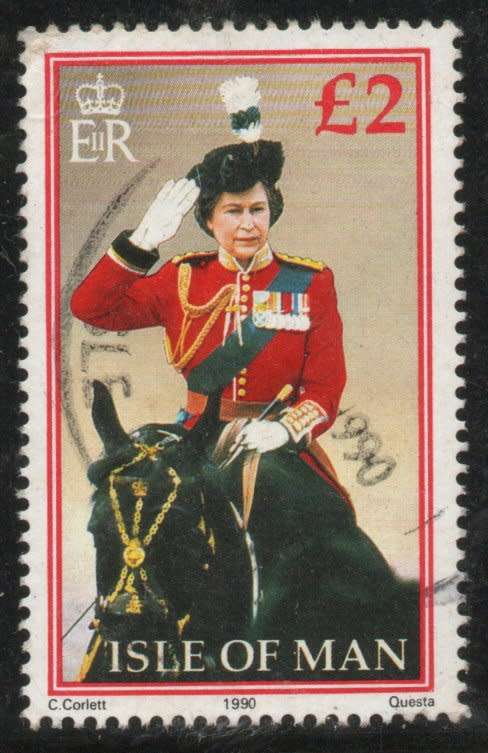 Isle of Man 1988 QEII Definitive £2 very fine used. SG 380a. Cat £5 (2013)
