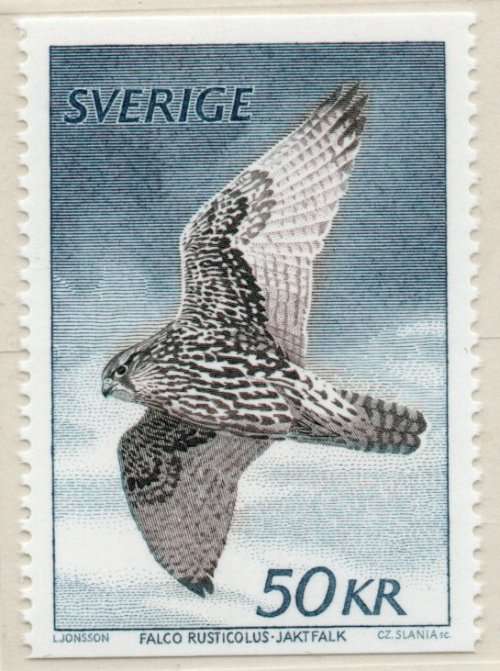 Sweden 1981 Gyr Falcon 50k unmounted mint. SG 1067. Cat £11 (2013)