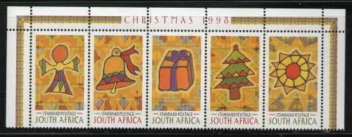 South Africa 1998 Christmas set/strip of 5 unmounted mint. SACC 1141-1145. Cat R90 (2023-25)