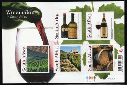 South Africa 2017 Winemaking in South Africa sheetlet of 10 unmtd mint SACC 2307. Cat R400 (2023-25)