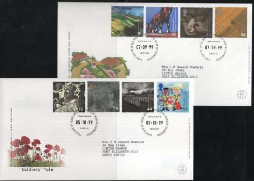 Great Britain 1999 Millennium Series of 12 sets of 4 on 12 FDC`s. Cat £41.60 (SG 2018)