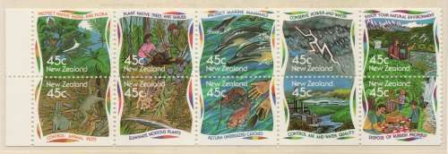 New Zealand 1995 Environment set/sheet of 10 unmounted mint. SG 1865-1874. Cat £6,50 (2013)