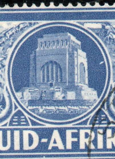 South Africa 1938 Voortrekker set of 4 prs vfu 3d + 3d UHB V4 White spot edge of circle. SACC 75-78.