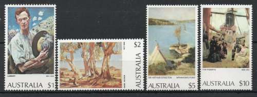 Australia 1974 Australian Paintings part set of 4 unmounted mint. SG 565-6, 567-7a. Face Value $18.