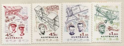 Australia 1994 Aviation Pioneers set of 4 unmounted mint. SG 1475-1478. Cat £8,75 (2013)
