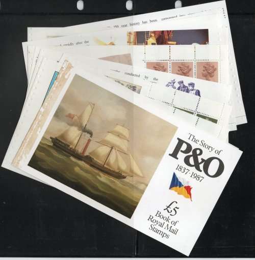 Great Britain 1987 The Story of P & O Shipping Line £5 exploded booklet . SG DX8. Cat £10 (2018)