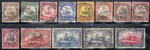 German South West Africa 1901 Yacht defin set of 13 very fine used. SACC 13-25. Cat R5955 (2023-25)