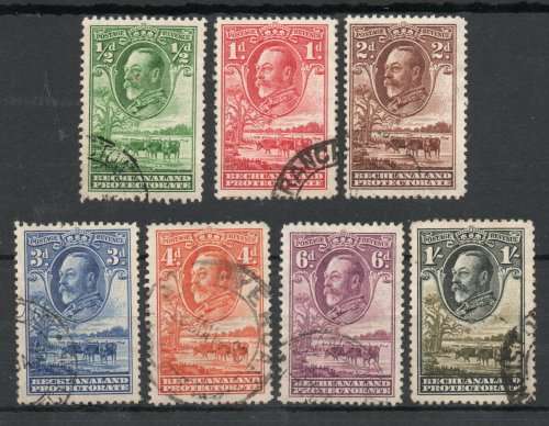 Bechuanaland 1932 Defin short set of 7 (½d - 1/-) very fine used. SACC 94-100. Cat R854 (2023-25)