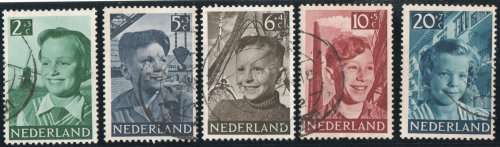 Netherlands 1951 Child Welfare set of 5 very fine used. SG 737-741. Cat £19,70 (2013)
