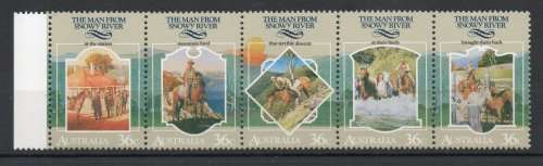 Australia 1987 The man from Snowy River set/strip of 5 unmounted mint. SG 1067-1071. Cat £3 (2018)