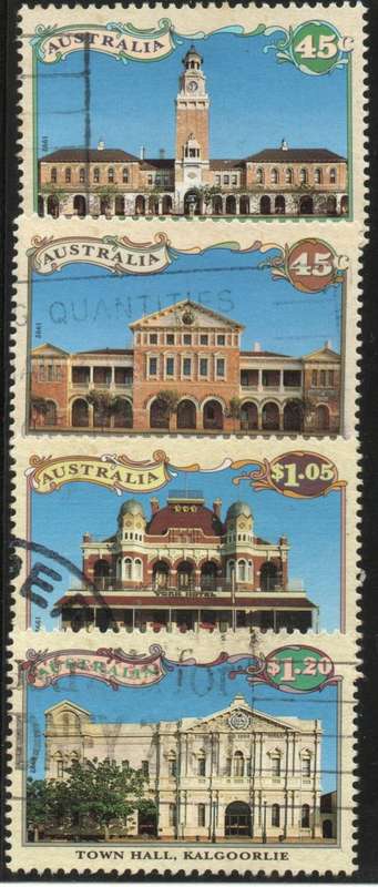 Australia 1992 Cent of disc of gold at Coolgardie & Kalgoorlie set 4 vfu SG 1377-80 Cat £6,50 (2018)