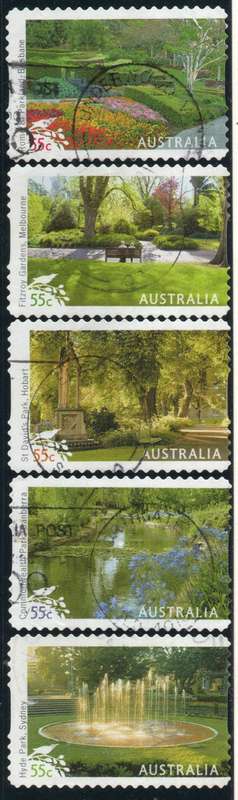 Australia 2009 Australian Parks and Gardens set of 5 very fine used. SG 3224-3228. Cat £10 (2018)