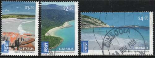 Australia 2010 Australian Beaches set of 3 very fine used. SG 3426-3428. Cat £15 (2018)