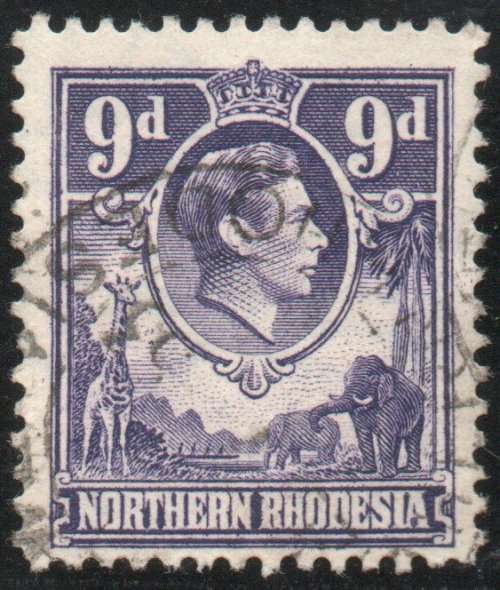 Northern Rhodesia 1938-52 KGVI Definitive 9d very fine used. SACC 39. Cat R110 (2023-25)
