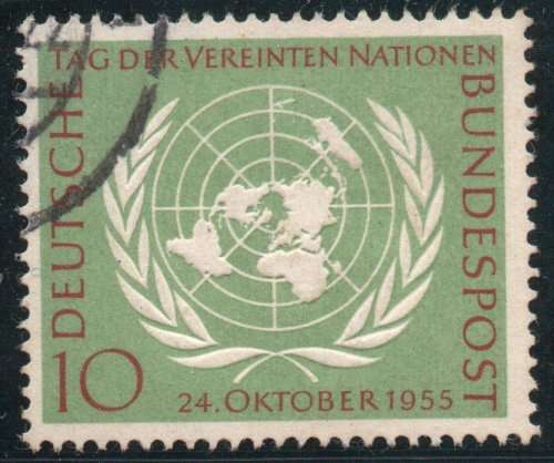 GERMANY WEST 1955 UN DAY VFU. SG 1147. CAT 5,75 POUNDS.