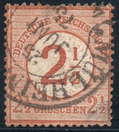 Germany 1872 Arms Definitive 2½g brown fine used. SG 21. Cat £110 (2013)