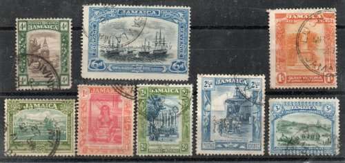 Jamaica 1919 Definitive part set of 8 fine - very fine used. SG 94a-95 & 97-102a. Cat £4,50. (2022)