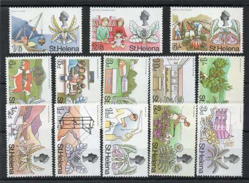 St Helena 1968 Definitive part set of 13 lmm & umm. SG 226-238. Cat £4,50 (2022)