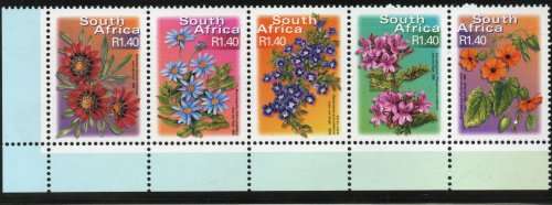 South Africa 2001 Definitive R1,40 strip of 5 umm. SACC 1358-1362. Cat R80 (2023)