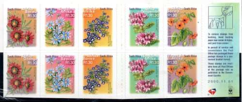 South Africa 2000-11-01 R1,30 Booklet No 52 unmounted mint. SACC 1330. Cat R90 (2023)