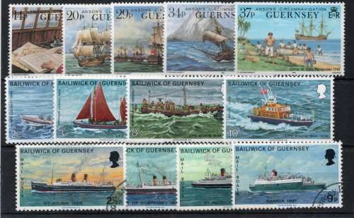 Guernsey 3 ships sets. SG 80-83, SG 94-97 & SG 496-500. Cat £5,75 (2013)