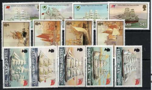 Isle of Man sailing ships 3 sets unmounted mint. SG 259-63, SG 340-43 & SG 385-388. Cat £8,50 (2013)