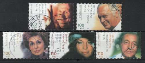 Germany West 2000 Actors set of 5 very fine used. SG 3011-3015. Cat £13,75 (2013)