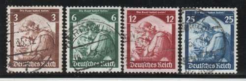Germany 1935 Saar Restoration set of 4 very fine used. SG 562-565. Cat £15,30 (2013)