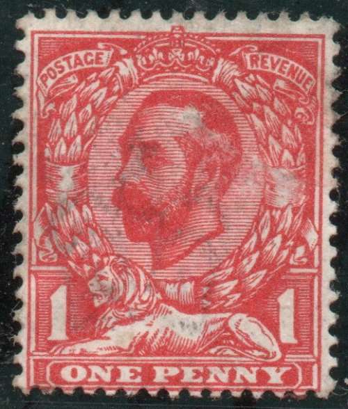 Great Britain 1911-12 KGV Definitive 1d carmine-red lmm. SG 327. Cat £4,50 (2022)