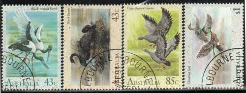 Australia 1991 Water Birds set of 4 very fine used. SG 1279-1282. Cat £7,20. (2018)