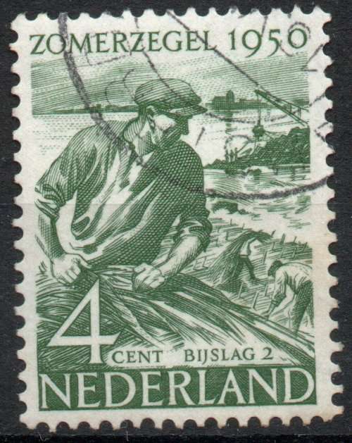 Netherlands 1950 Cultural Relief Fund 4c + 2c very fine used. SG 714. Cat £17 (2013)