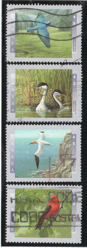 Canada 1997 & 2003 Birds sets of 4 very fine used.  SG 1717-20 & 2195-98. Cat £9 (2013)