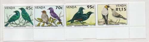 Venda 1994 Starlings set of 4 unmounted mint. SACC 276-279. Cat R125 (2023-25)