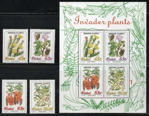 Ciskei 1993 Invader Plants set of 4 and mini sheet umm. SACC 242-246. Cat R115. (2023-25)