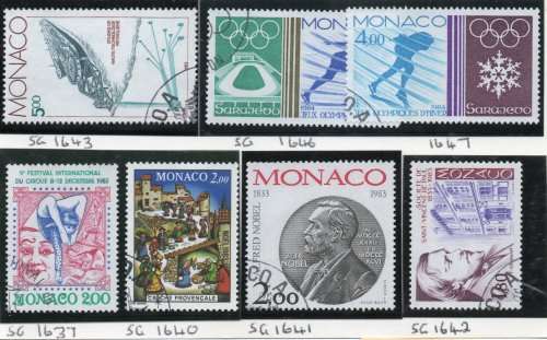 Monaco 1983-84 selection very fine used. Cat £9,80 (2013)